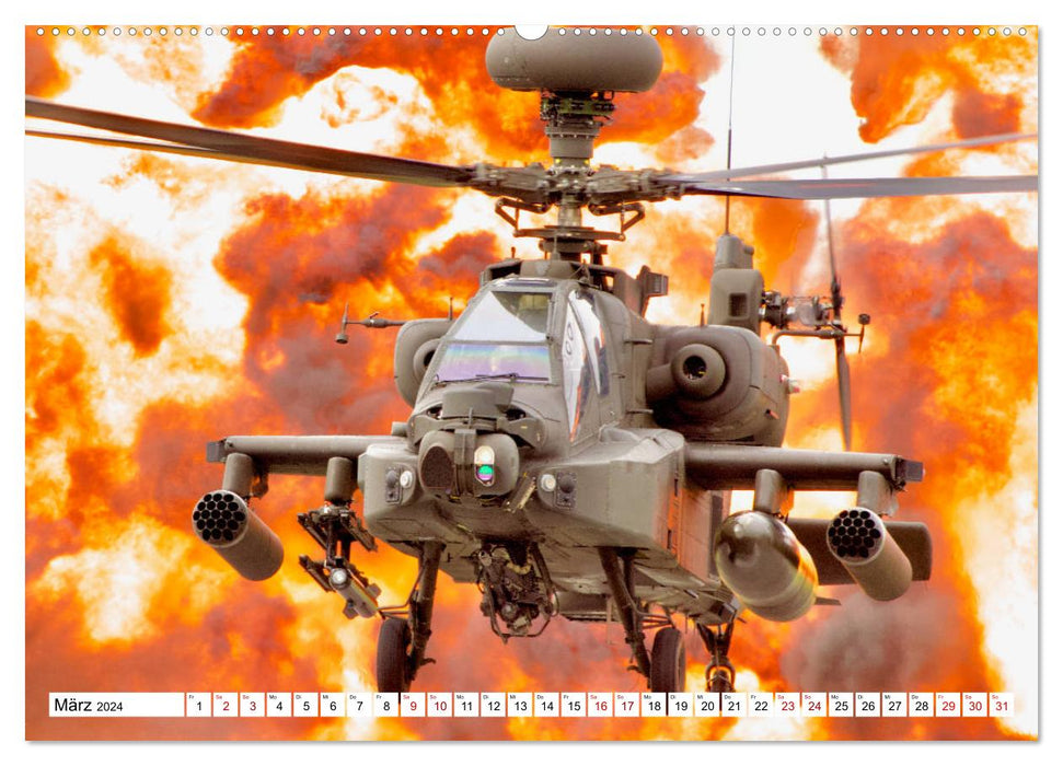 Hubschrauber in Action (CALVENDO Wandkalender 2024)