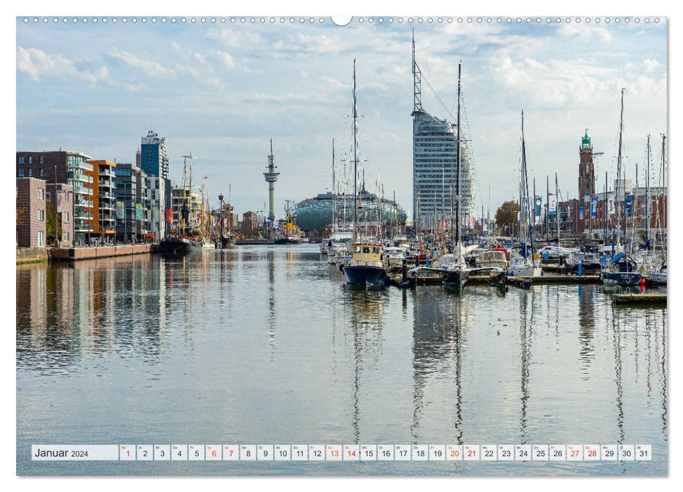 Bremerhaven Stadtansichten (CALVENDO Wandkalender 2024)