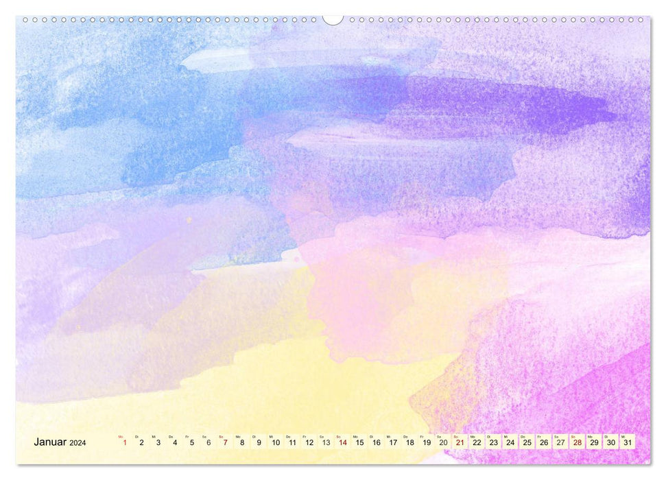 Kreativ-Kalender Aquarell. Bastelkalender zum Selbstgestalten (CALVENDO Wandkalender 2024)