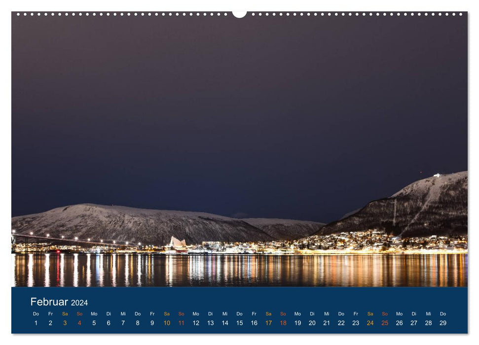 Tromsö, eisiges Nord-Norwegen (CALVENDO Premium Wandkalender 2024)