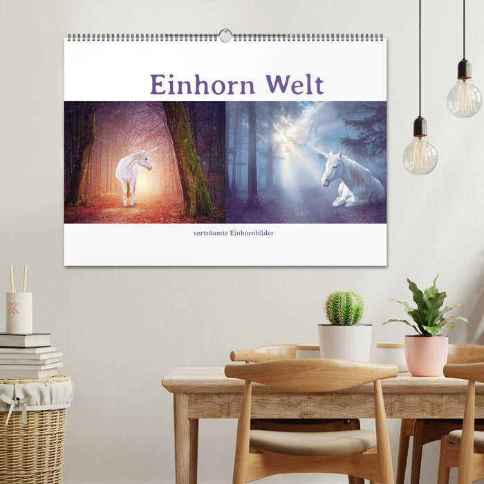 Einhorn Welt - verträumte Einhornbilder (CALVENDO Wandkalender 2024)