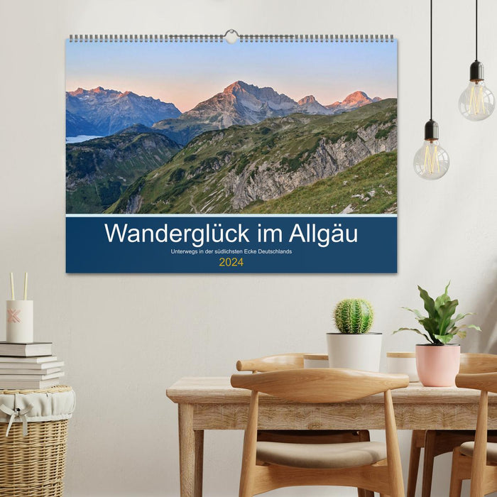 Le bonheur de la randonnée dans l'Allgäu (calendrier mural CALVENDO 2024) 