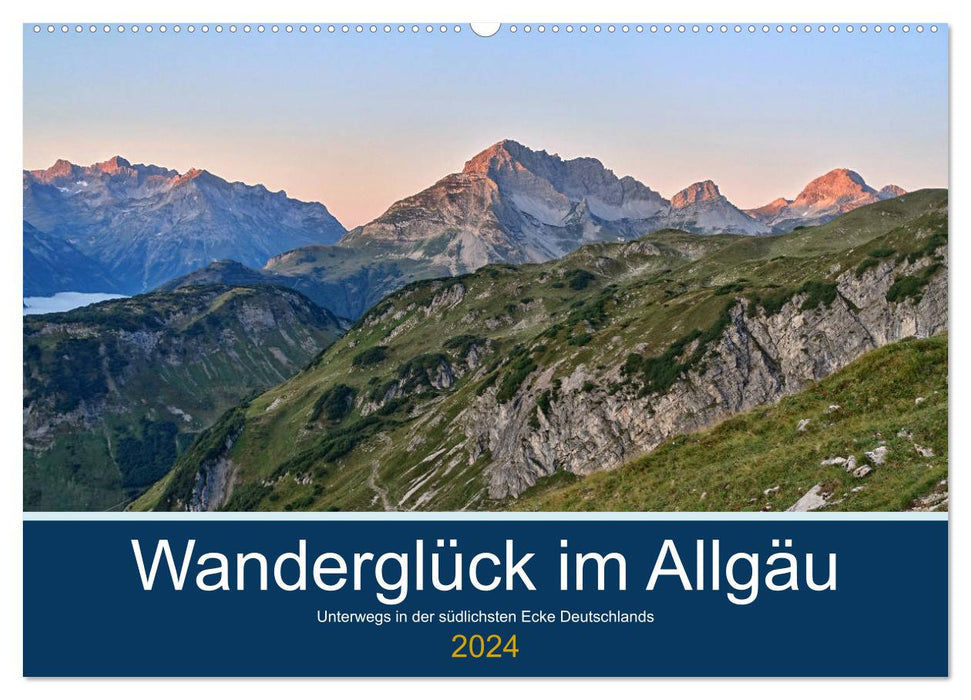 Le bonheur de la randonnée dans l'Allgäu (calendrier mural CALVENDO 2024) 