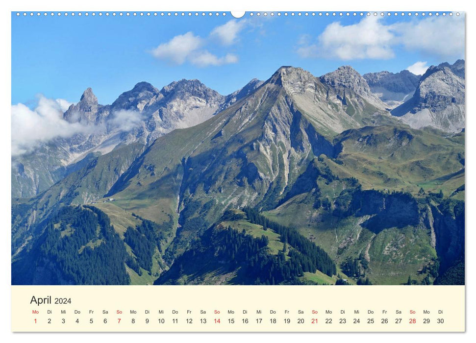 Le bonheur de la randonnée dans l'Allgäu (calendrier mural CALVENDO 2024) 