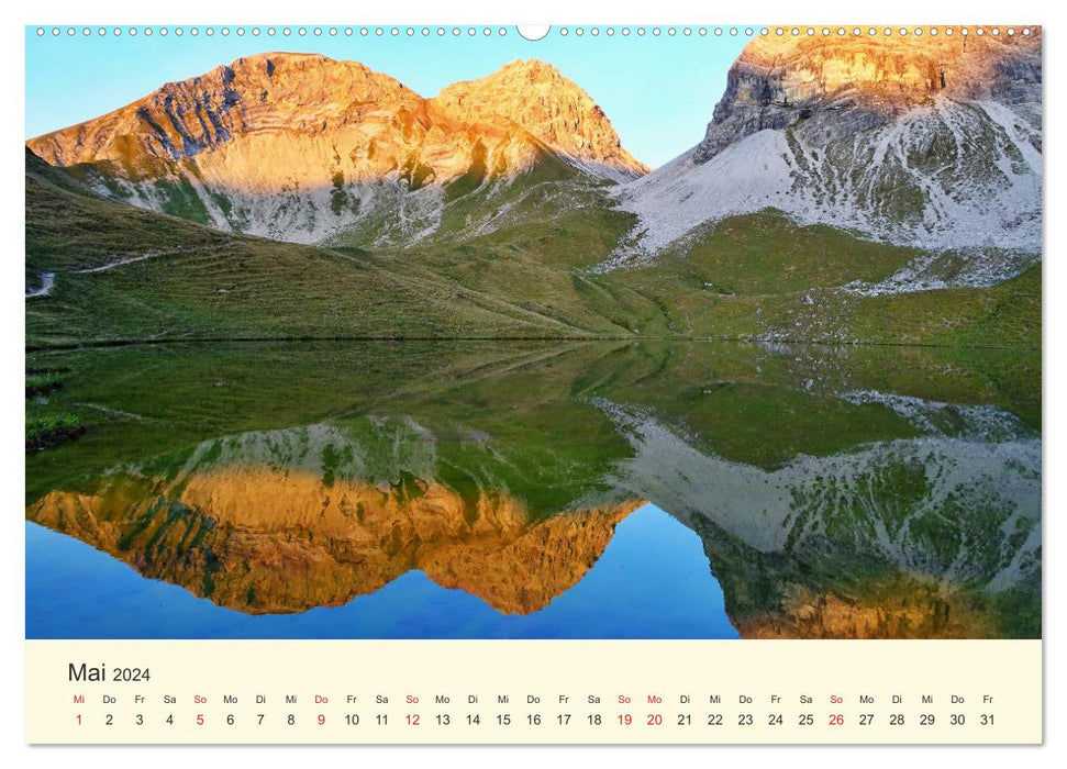 Le bonheur de la randonnée dans l'Allgäu (calendrier mural CALVENDO 2024) 