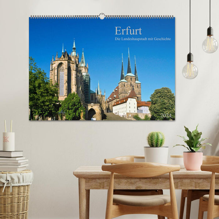 Erfurt - La capitale du Land chargée d'histoire (Calendrier mural CALVENDO 2024) 