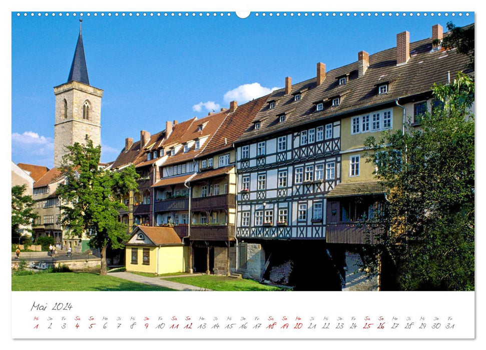 Erfurt - La capitale du Land chargée d'histoire (Calendrier mural CALVENDO 2024) 