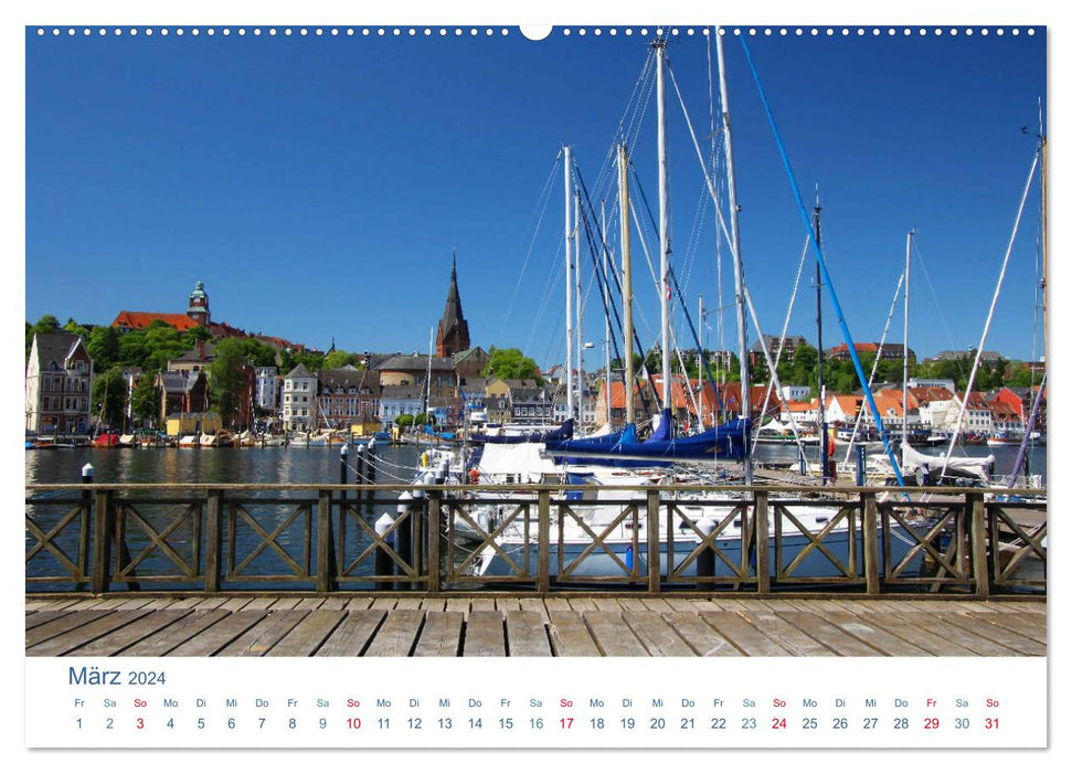 Flensburg 2024. Impressionen rund um den Hafen (CALVENDO Wandkalender 2024)