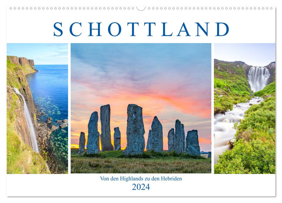 Von den Highlands zu den Hebriden (CALVENDO Wandkalender 2024)