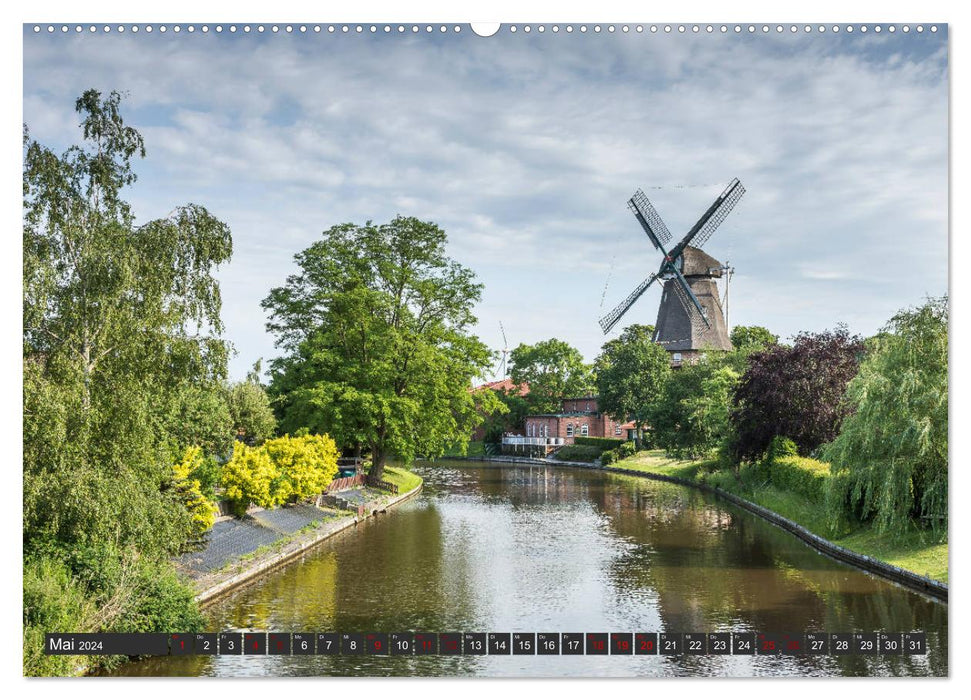 Faszination Windmühlen - Entlang der Ostfriesischen Mühlenstraße (CALVENDO Premium Wandkalender 2024)