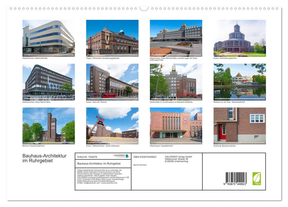 Bauhaus-Architektur im Ruhrgebiet (CALVENDO Premium Wandkalender 2024)