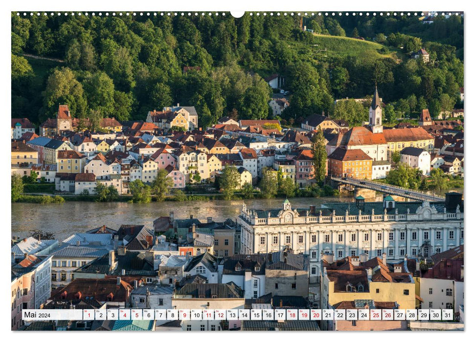 Drei Flüsse Stadt Passau (CALVENDO Premium Wandkalender 2024)