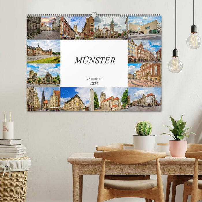 Münster Impressionen (CALVENDO Wandkalender 2024)
