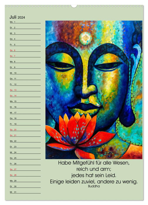 Joy of Life Buddha (CALVENDO Premium Wall Calendar 2024) 