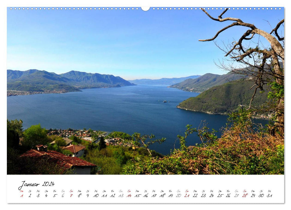 Motive rund um den See Lago Maggiore (CALVENDO Premium Wandkalender 2024)