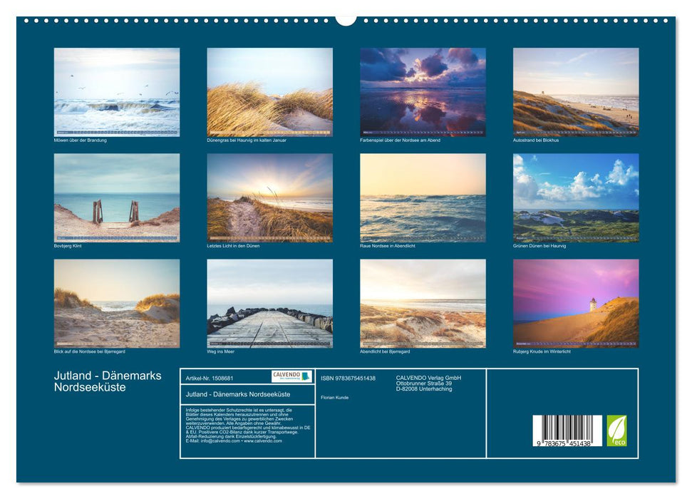 Jutland - Denmark's North Sea coast (CALVENDO Premium Wall Calendar 2024) 