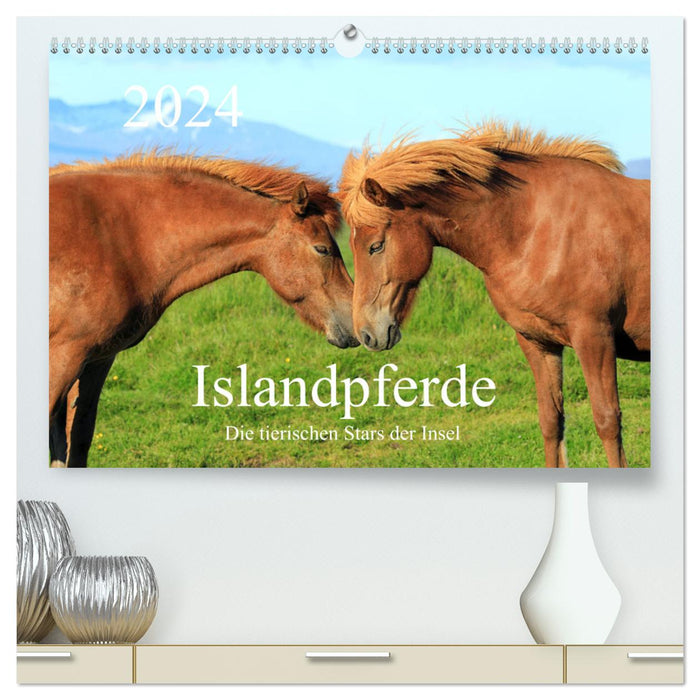 Icelandic horses - the animal stars of the island (CALVENDO Premium Wall Calendar 2024) 