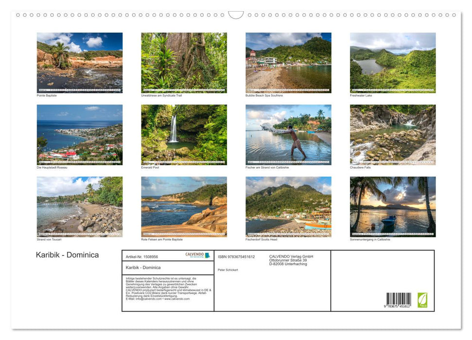 Caribbean - Dominica (CALVENDO wall calendar 2024) 