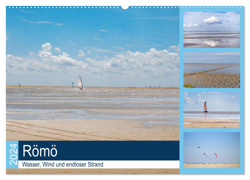 Römö - water, wind and endless beach (CALVENDO wall calendar 2024) 