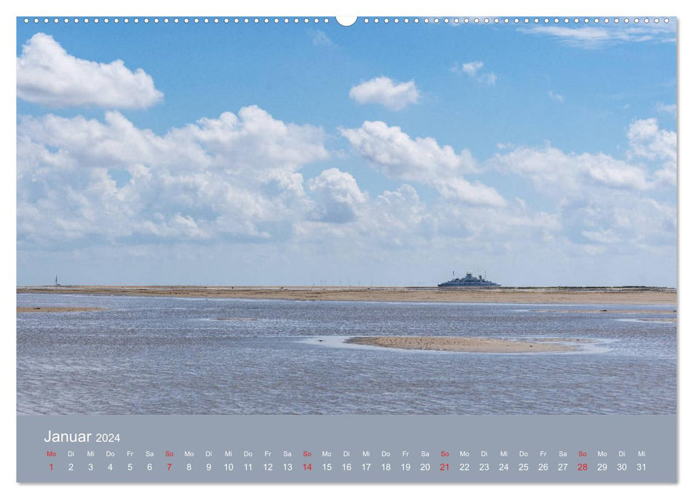 Römö - water, wind and endless beach (CALVENDO wall calendar 2024) 