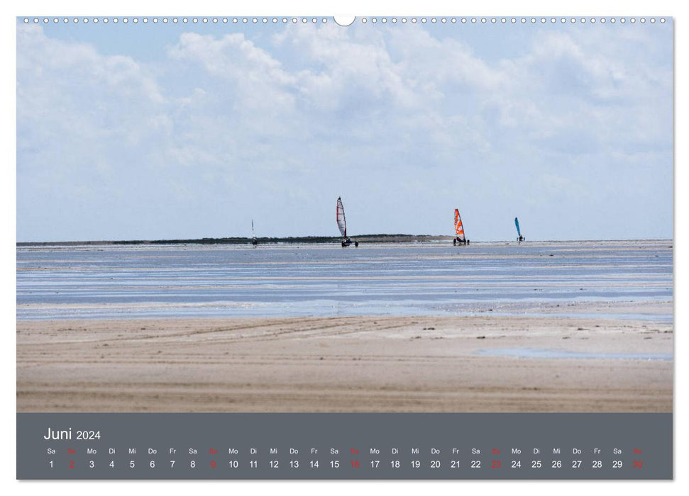 Römö - water, wind and endless beach (CALVENDO wall calendar 2024) 