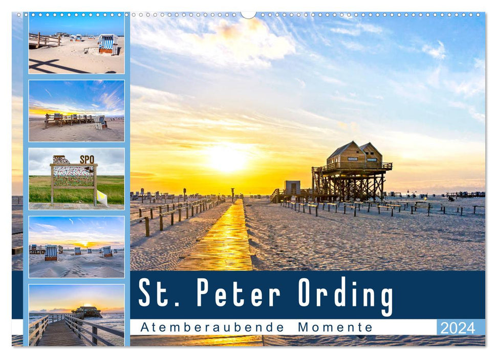 St. Peter Ording - Moments à couper le souffle (calendrier mural CALVENDO 2024) 