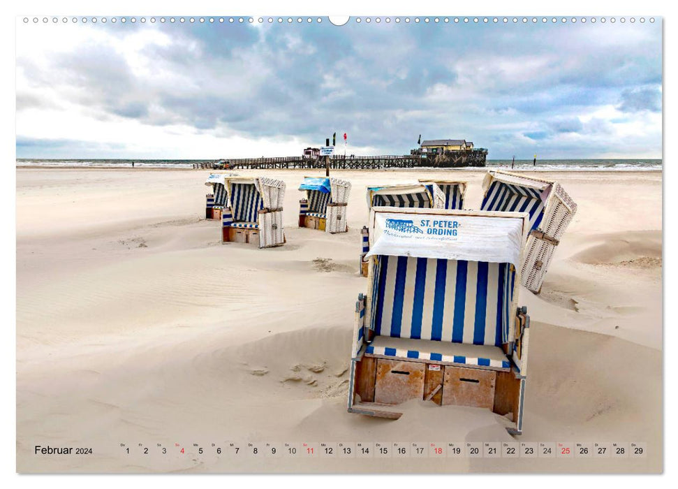 St. Peter Ording - Moments à couper le souffle (calendrier mural CALVENDO 2024) 