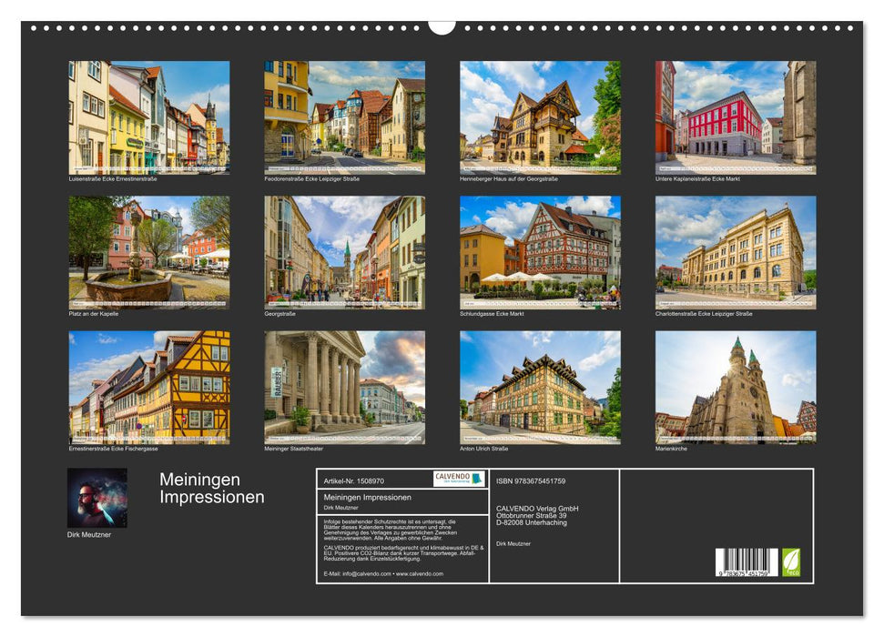 Impressions Meiningen (calendrier mural CALVENDO 2024) 