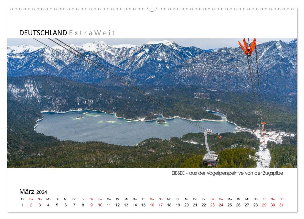 White-blue impressions of EIBSEE panoramic pictures (CALVENDO wall calendar 2024) 
