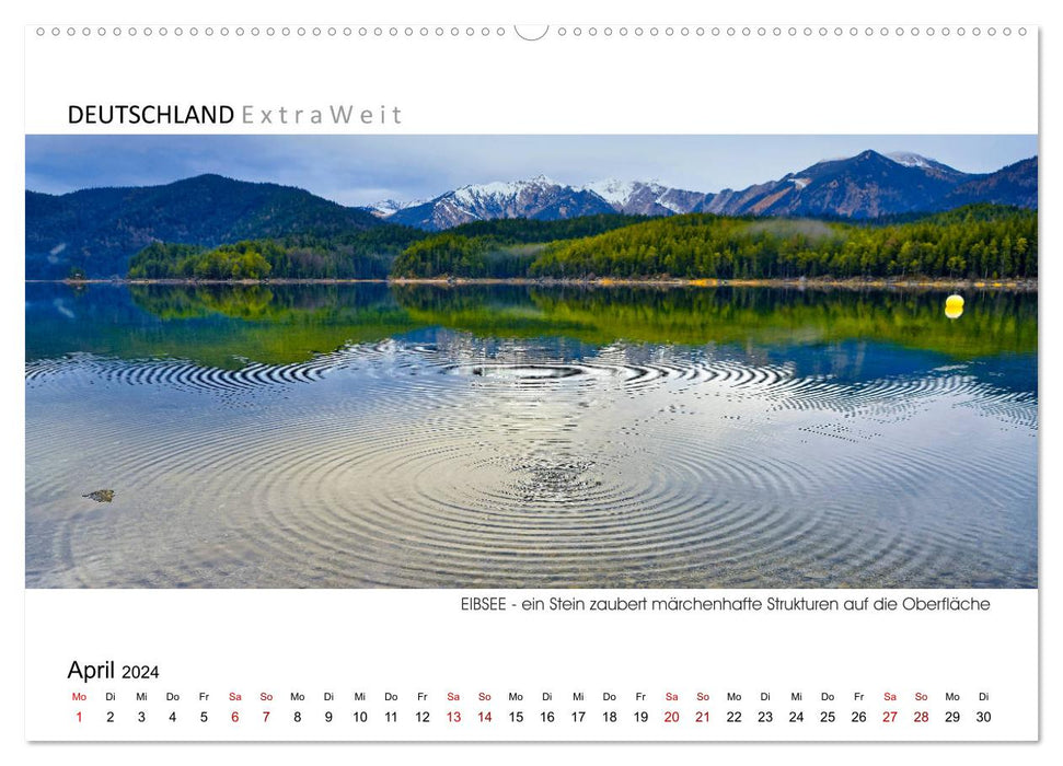 White-blue impressions of EIBSEE panoramic pictures (CALVENDO wall calendar 2024) 