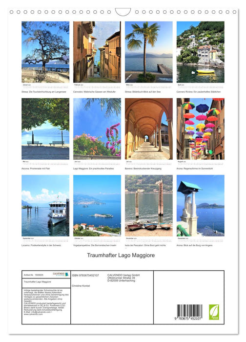 Traumhafter Lago Maggiore (CALVENDO Wandkalender 2024)