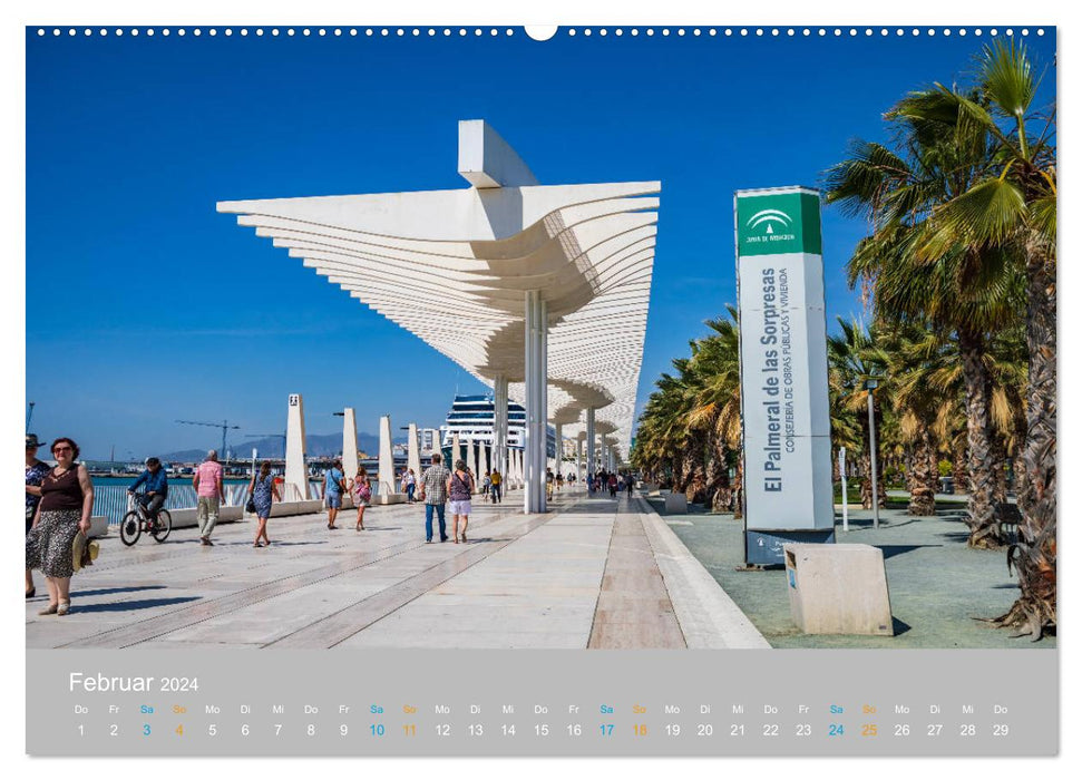 Malaga - Andalusian Mediterranean coast (CALVENDO wall calendar 2024) 