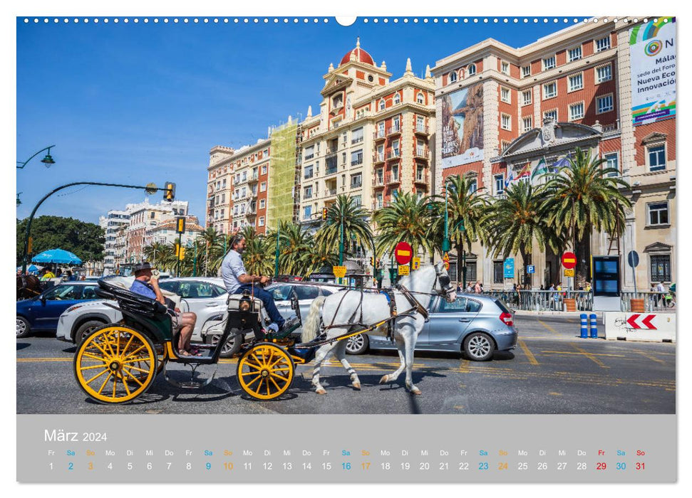 Malaga - Andalusian Mediterranean coast (CALVENDO wall calendar 2024) 