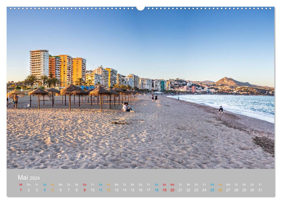 Malaga - Andalusian Mediterranean coast (CALVENDO wall calendar 2024) 