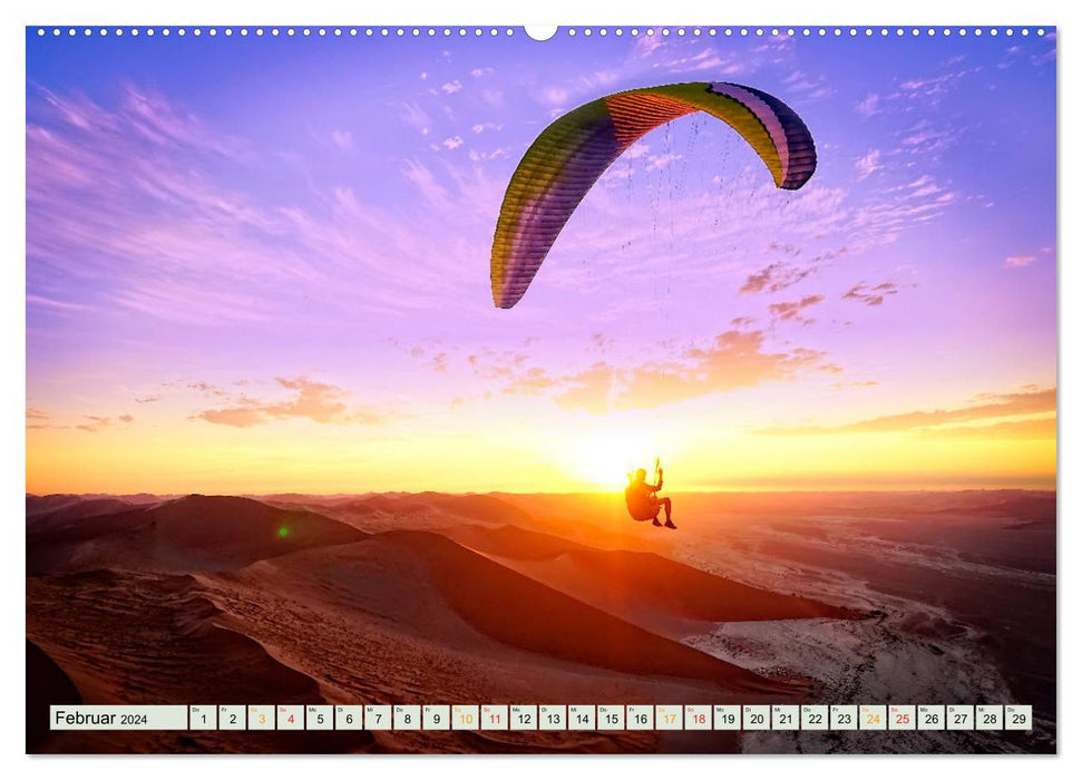 Paragliding - Mut zum Abenteuer (CALVENDO Premium Wandkalender 2024)