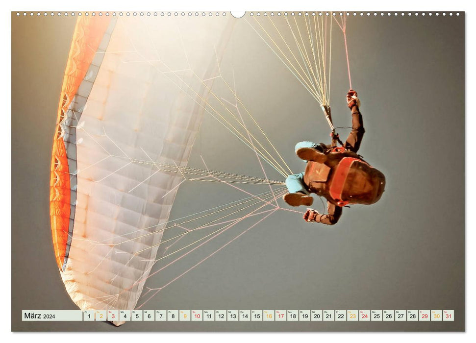 Parapente - Courage pour l'aventure (Calvendo Premium Wall Calendar 2024) 