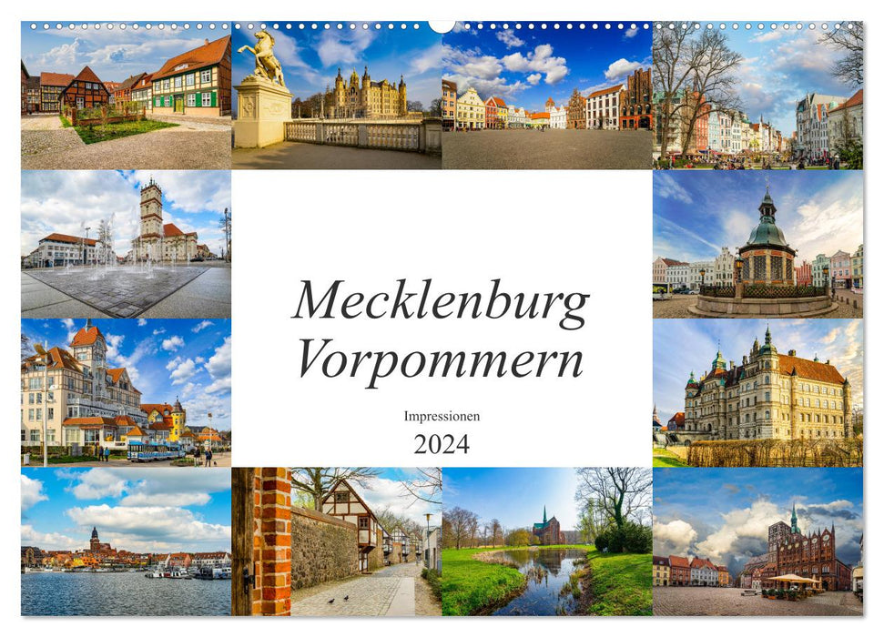 Mecklenburg Western Pomerania Impressions (CALVENDO Wall Calendar 2024) 