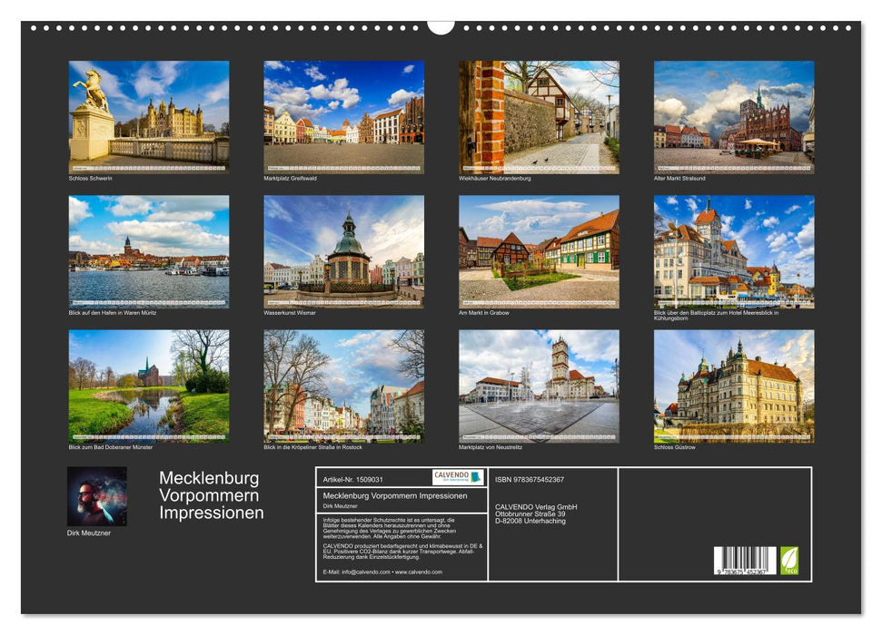 Mecklenburg Western Pomerania Impressions (CALVENDO Wall Calendar 2024) 