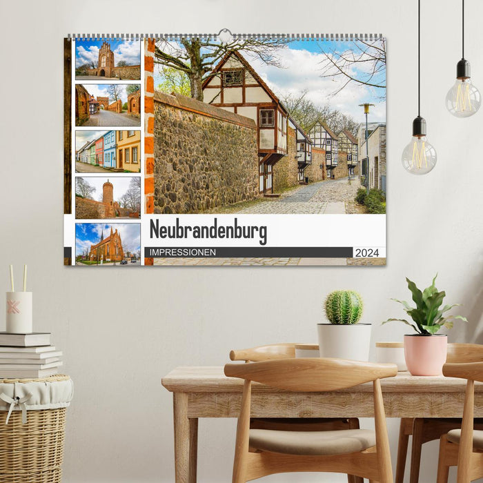 Neubrandenburg Impressionen (CALVENDO Wandkalender 2024)