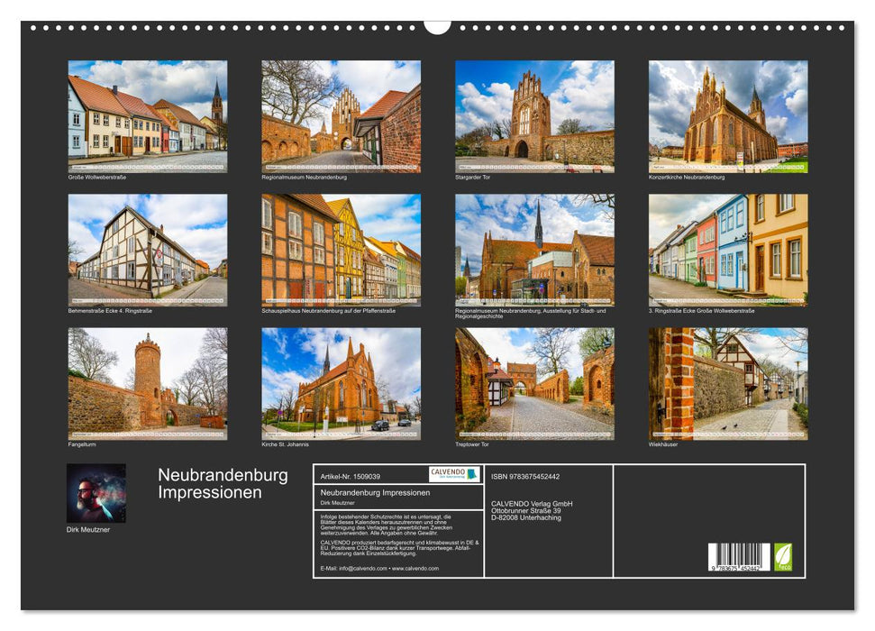 Neubrandenburg impressions (CALVENDO wall calendar 2024) 