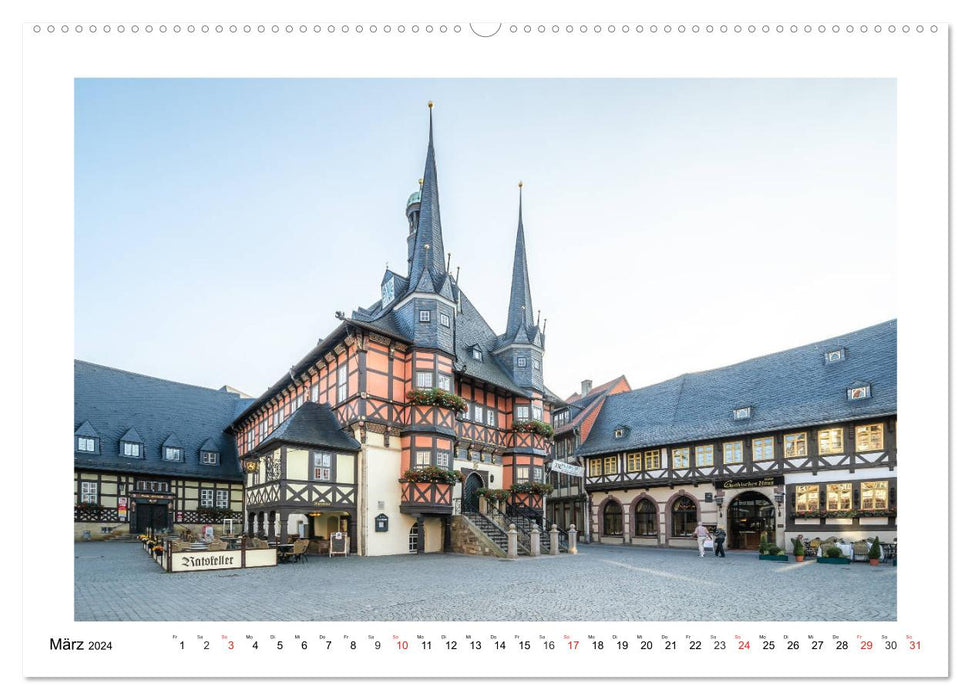 Wernigerode - The half-timbered town in the Harz (CALVENDO wall calendar 2024) 