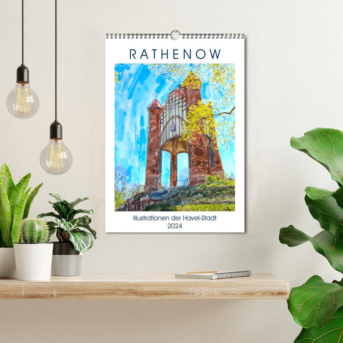 Rathenow - Illustrationen der Havel-Stadt (CALVENDO Wandkalender 2024)