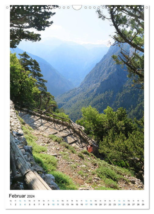 Samaria-Schlucht - Wandern in den Bergen auf Kreta (CALVENDO Wandkalender 2024)