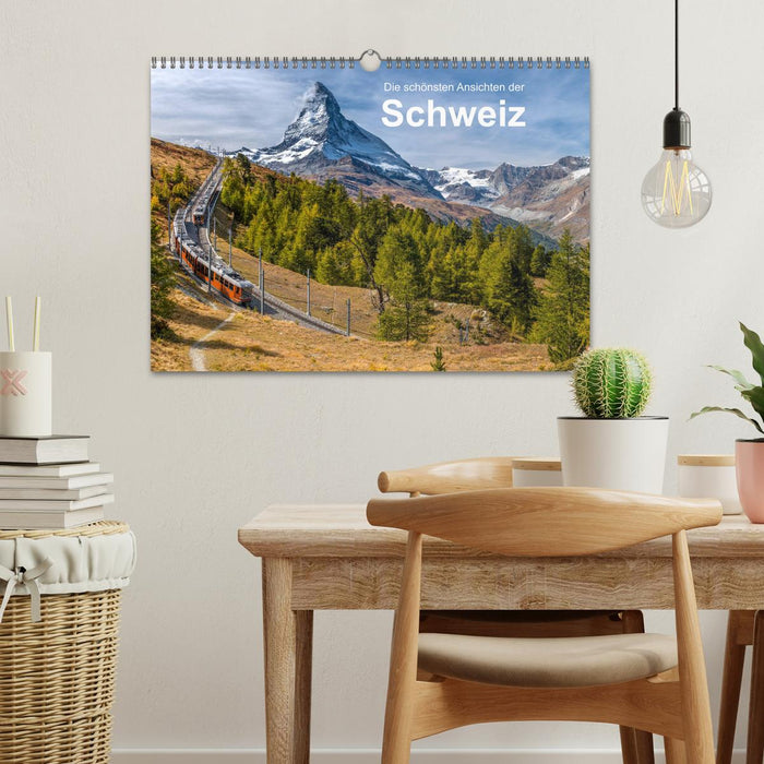 The most beautiful views of Switzerland (CALVENDO wall calendar 2024) 