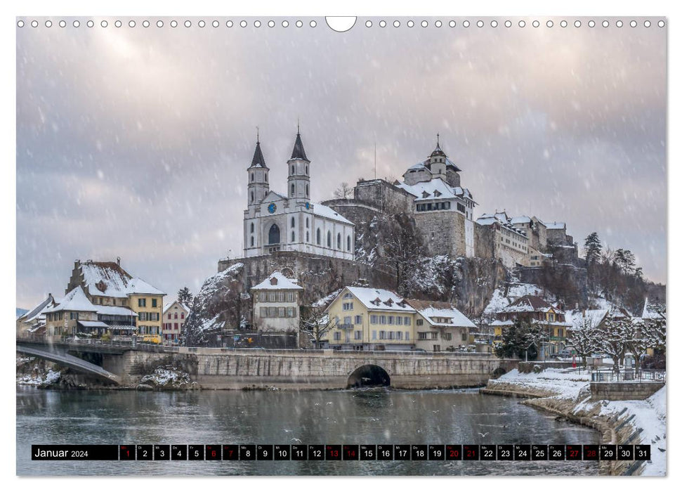 The most beautiful views of Switzerland (CALVENDO wall calendar 2024) 