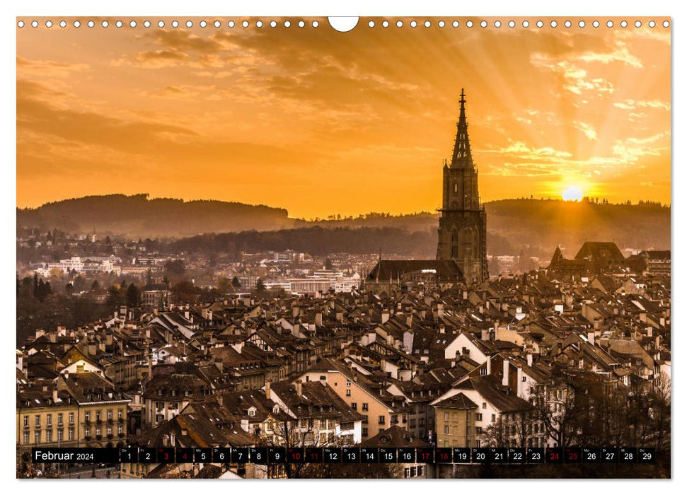 The most beautiful views of Switzerland (CALVENDO wall calendar 2024) 