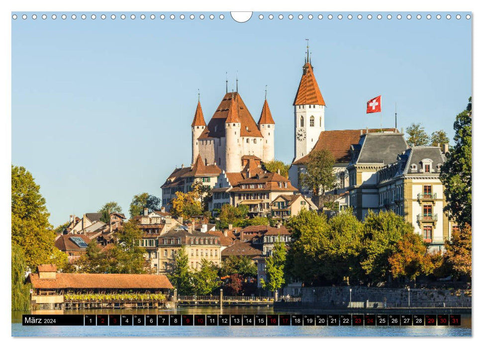 The most beautiful views of Switzerland (CALVENDO wall calendar 2024) 