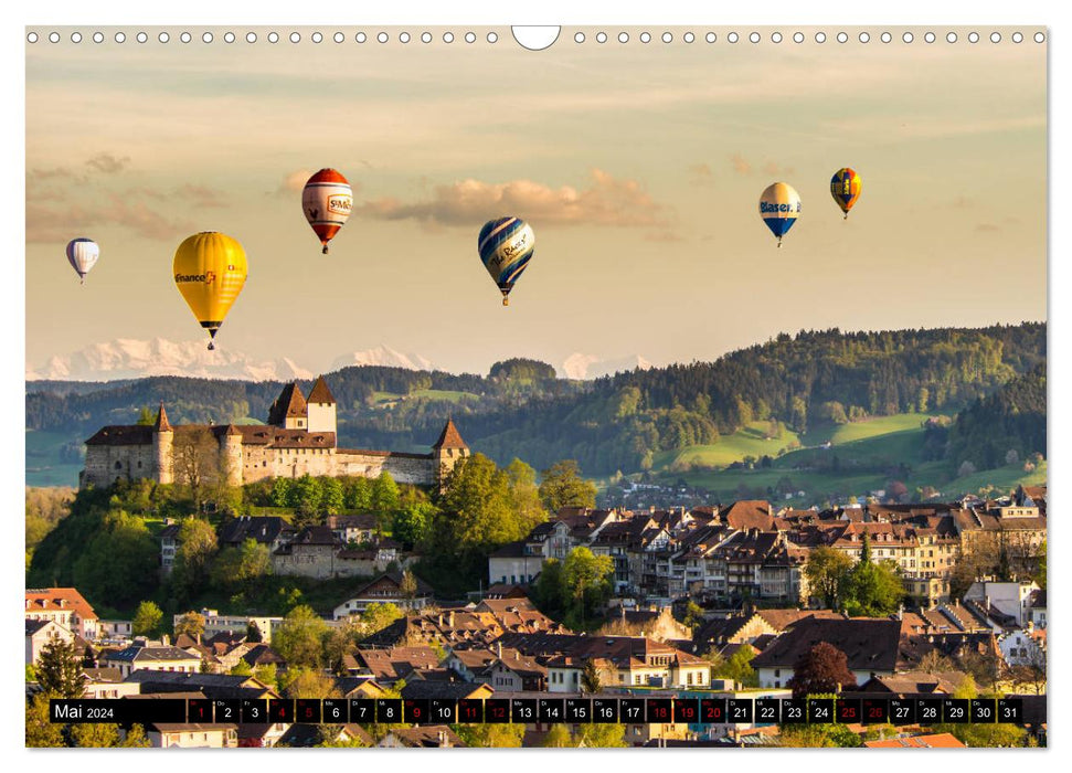 The most beautiful views of Switzerland (CALVENDO wall calendar 2024) 