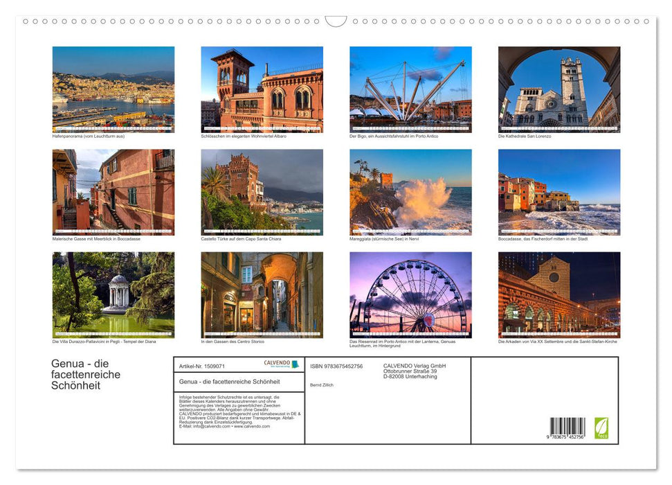 Genoa - The multifaceted beauty (CALVENDO wall calendar 2024) 