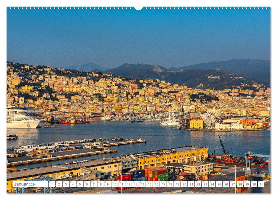 Genua - Die facettenreiche Schönheit (CALVENDO Wandkalender 2024)